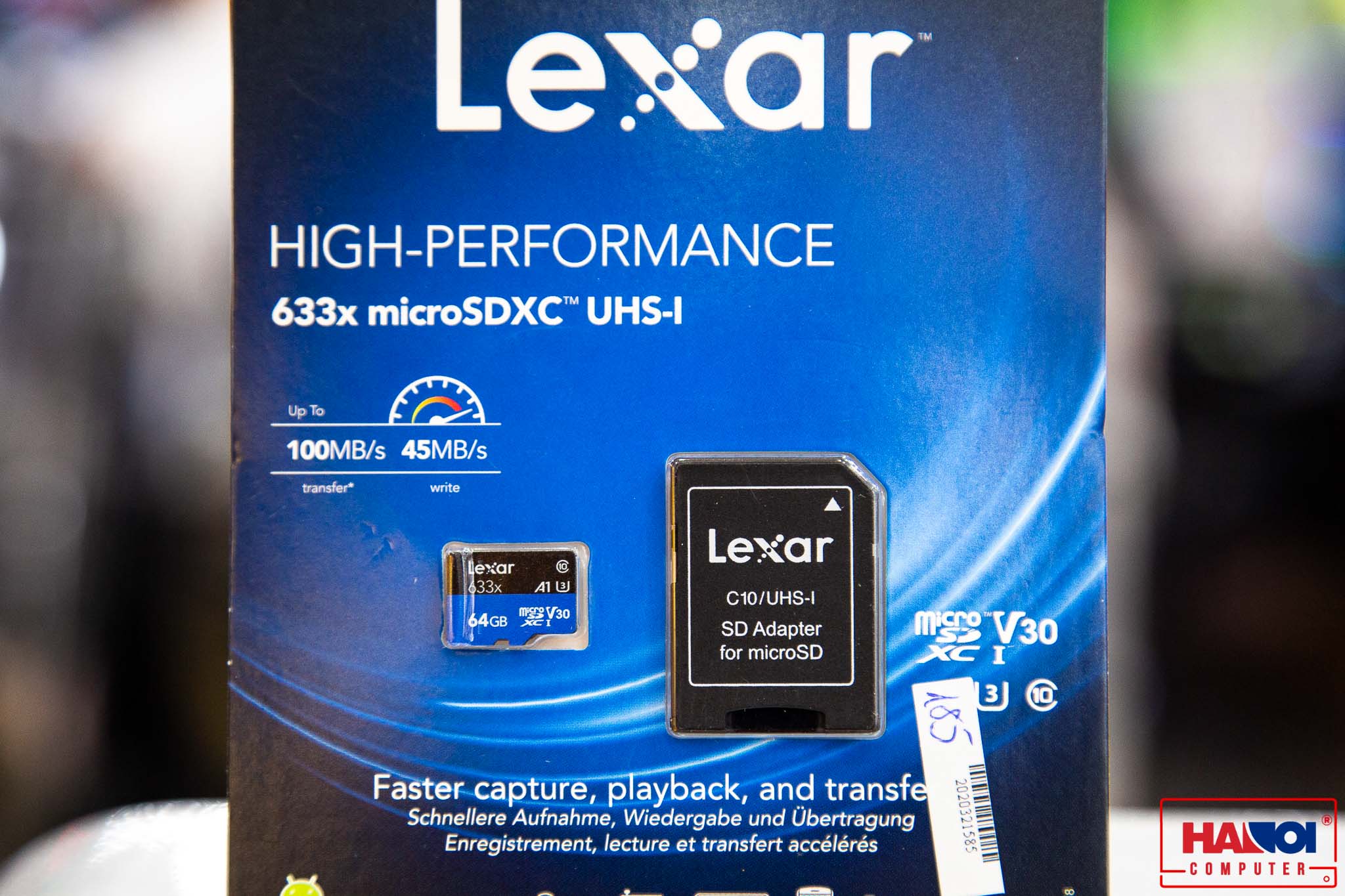 Thẻ nhớ LEXAR 64GB microSD HC - USH-I Class 10 U3 A1
